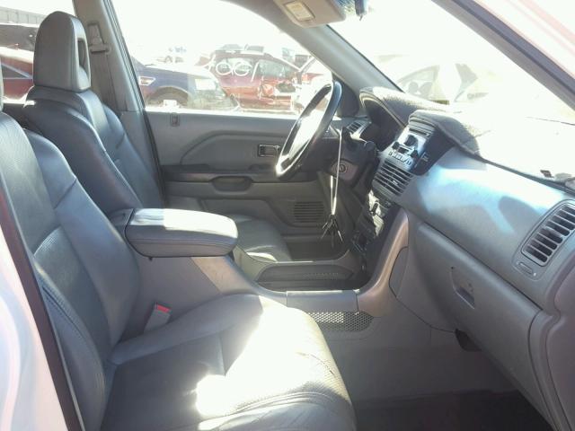 5FNYF18545B059715 - 2005 HONDA PILOT EXL WHITE photo 5