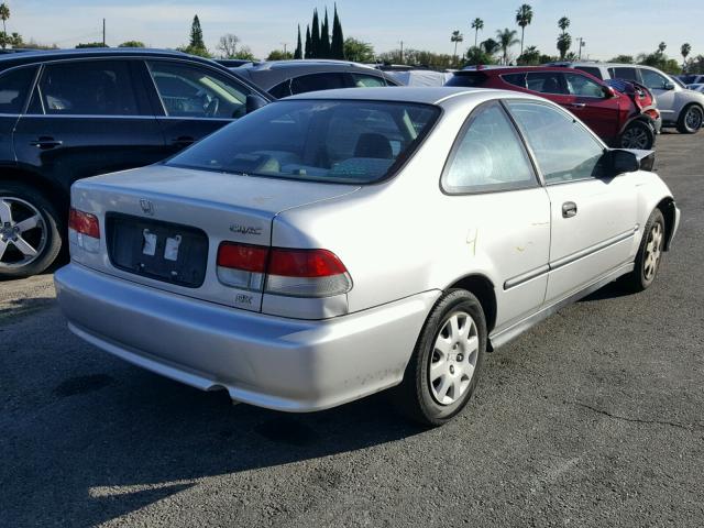 1HGEJ6229YL060276 - 2000 HONDA CIVIC DX SILVER photo 4