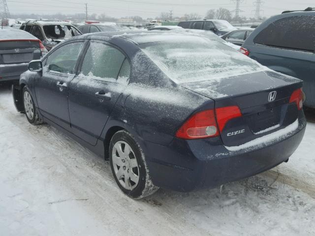 1HGFA16536L031915 - 2006 HONDA CIVIC LX BLUE photo 3