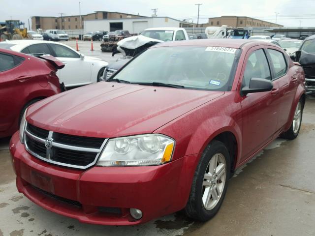 1B3LC56B09N502776 - 2009 DODGE AVENGER SX BURGUNDY photo 2