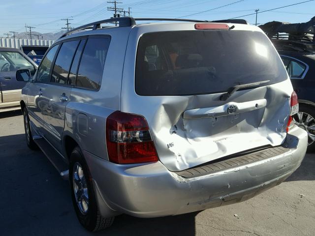 JTEGP21AX40012252 - 2004 TOYOTA HIGHLANDER SILVER photo 3