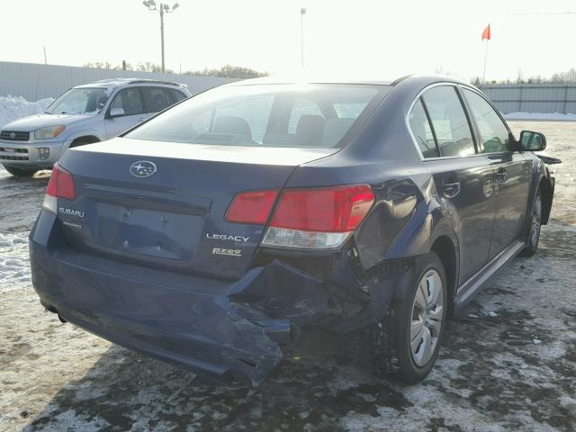 4S3BMBA61A3238290 - 2010 SUBARU LEGACY 2.5 BLUE photo 4