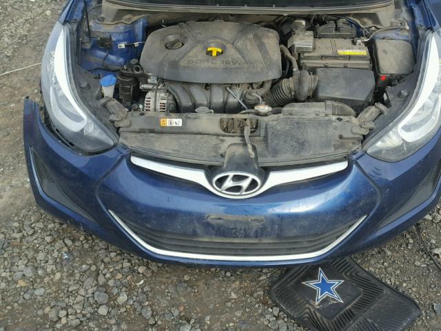 5NPDH4AE3GH732244 - 2016 HYUNDAI ELANTRA SE BLUE photo 7