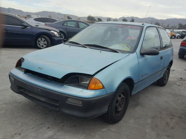 2C1MR246XN6735680 - 1992 GEO METRO BASE BLUE photo 2