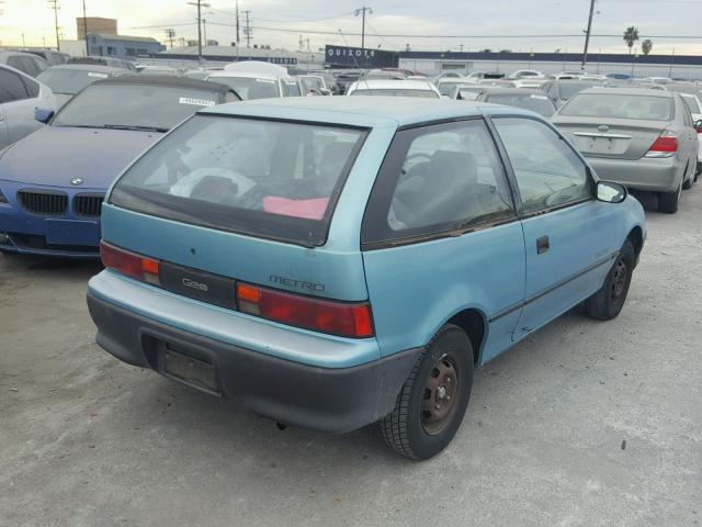 2C1MR246XN6735680 - 1992 GEO METRO BASE BLUE photo 4