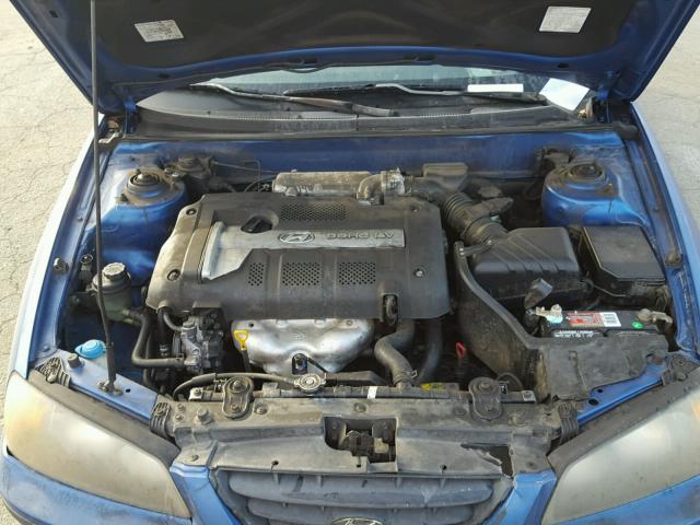 KMHDN46D64U758004 - 2004 HYUNDAI ELANTRA BLUE photo 7