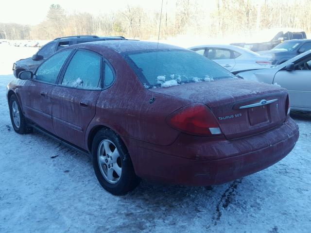 1FAFP55203G234587 - 2003 FORD TAURUS SES RED photo 3