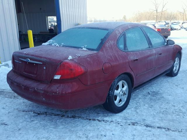 1FAFP55203G234587 - 2003 FORD TAURUS SES RED photo 4