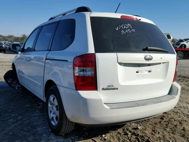 KNDMB133376134239 - 2007 KIA SEDONA EX WHITE photo 3