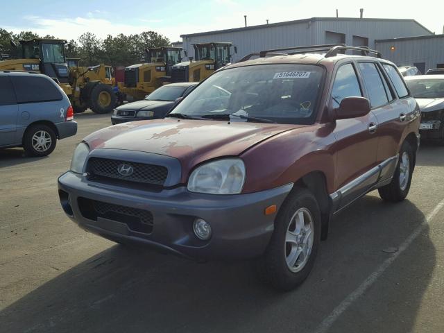 KM8SC13D12U274948 - 2002 HYUNDAI SANTA FE G MAROON photo 2