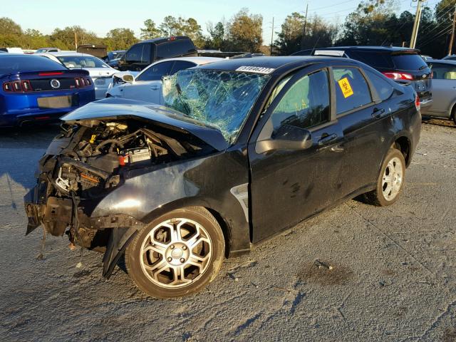 1FAHP35N38W252652 - 2008 FORD FOCUS SE BLACK photo 2