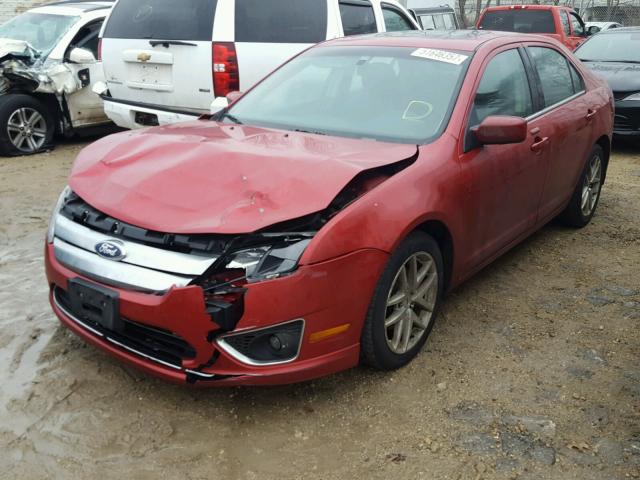 3FAHP0JA1BR210038 - 2011 FORD FUSION SEL BURGUNDY photo 2