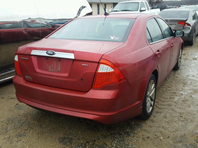 3FAHP0JA1BR210038 - 2011 FORD FUSION SEL BURGUNDY photo 4