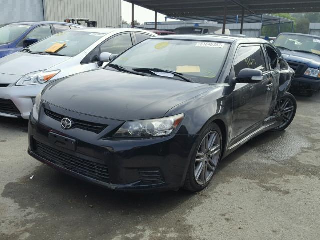 JTKJF5C79B3019844 - 2011 TOYOTA SCION TC BLACK photo 2