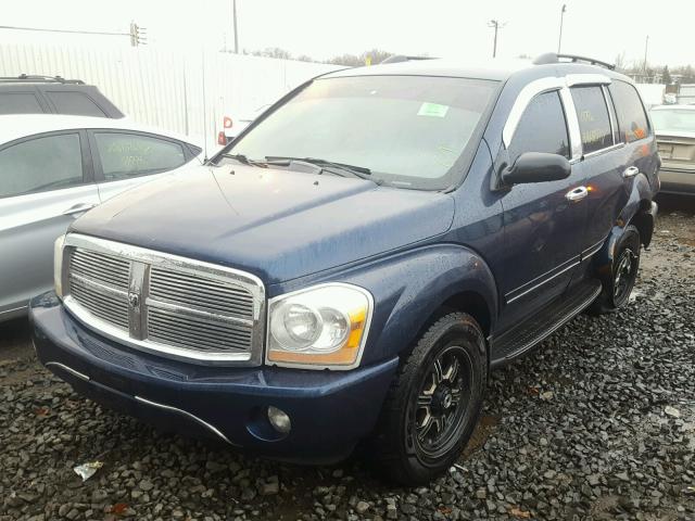 1D4HB48N44F237326 - 2004 DODGE DURANGO SL BLUE photo 2