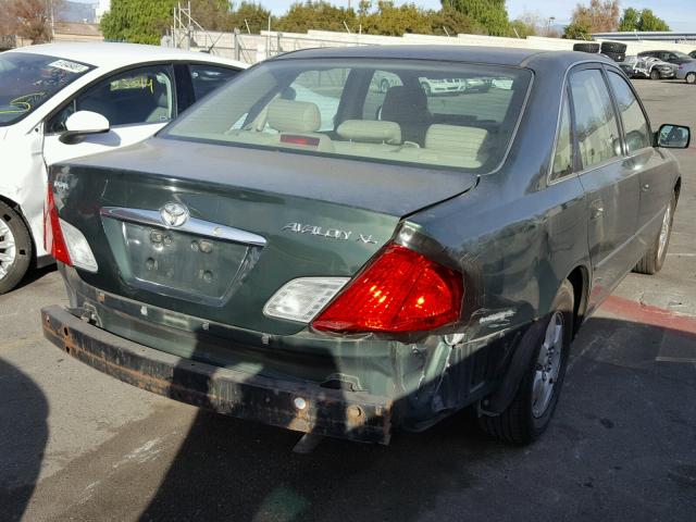 4T1BF28BX1U186953 - 2001 TOYOTA AVALON XL GREEN photo 4