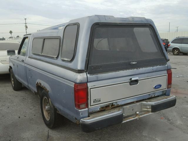 1FTBR10T2JUE21694 - 1988 FORD RANGER BLUE photo 3