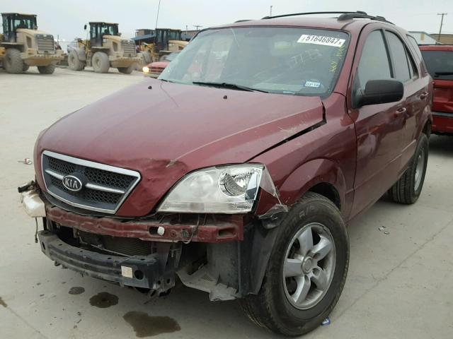 KNDJC733765541570 - 2006 KIA SORENTO EX MAROON photo 2