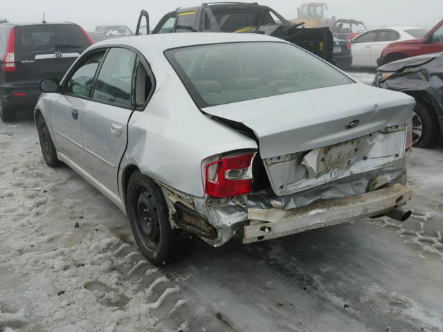 4S3BL616257215402 - 2005 SUBARU LEGACY 2.5 SILVER photo 3