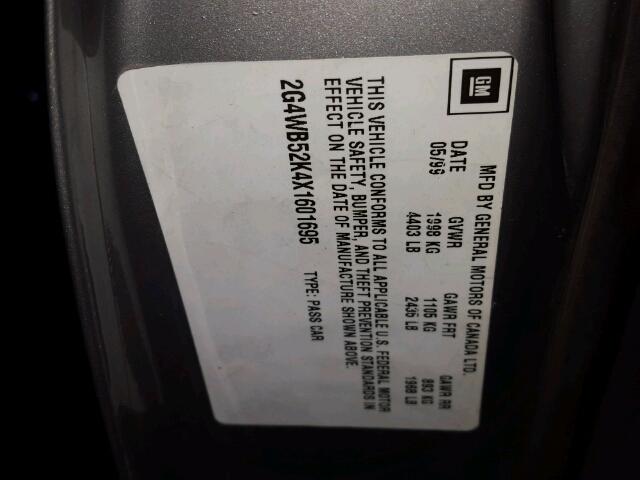 2G4WB52K4X1601695 - 1999 BUICK REGAL LS 银色 照片 10