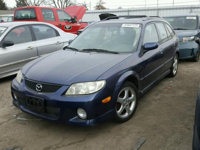 JM1BJ245X21496624 - 2002 MAZDA PROTEGE PR BLUE photo 2