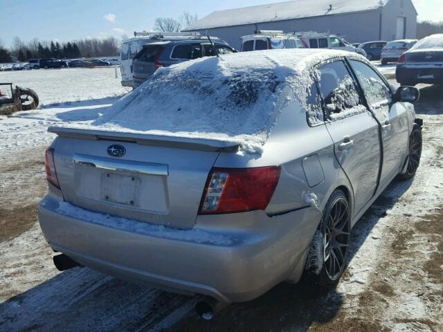 JF1GE74658G516371 - 2008 SUBARU IMPREZA WR SILVER photo 4