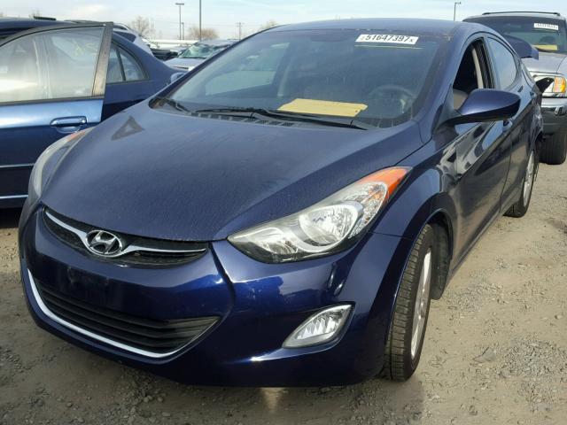 5NPDH4AE5CH104812 - 2012 HYUNDAI ELANTRA GL BLUE photo 2