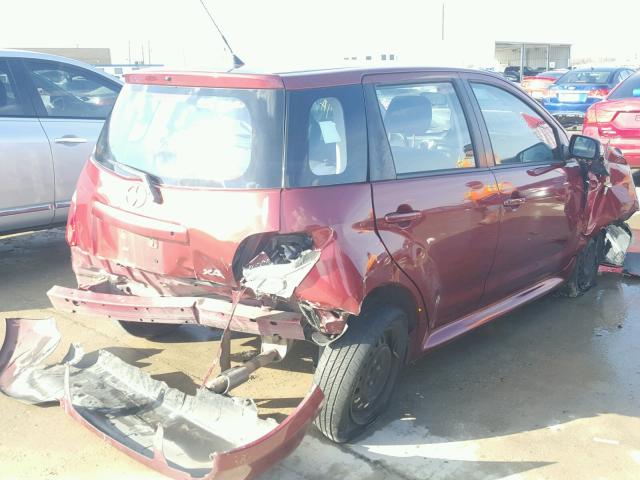 JTKKT624960172239 - 2006 TOYOTA SCION XA BURGUNDY photo 4