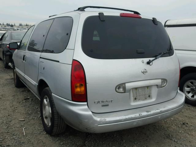 4N2XN11T7XD826956 - 1999 NISSAN QUEST SE SILVER photo 3