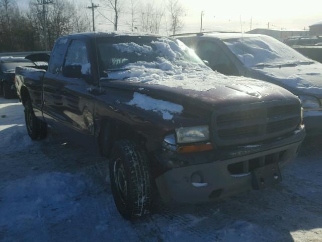 1B7GG22X71S317229 - 2001 DODGE DAKOTA MAROON photo 1