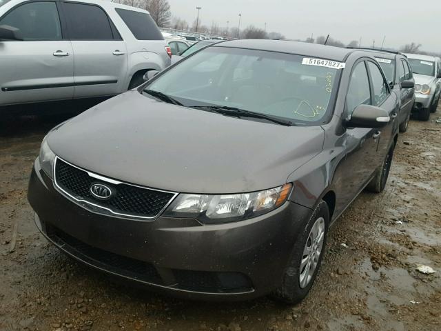 KNAFU4A23A5811749 - 2010 KIA FORTE EX GRAY photo 2