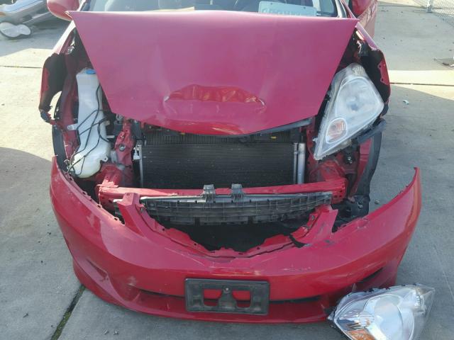 JHMGE88459S073676 - 2009 HONDA FIT SPORT RED photo 7