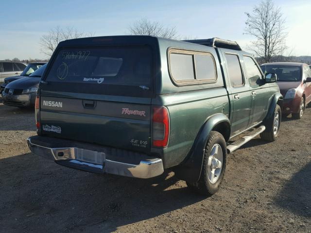 1N6ED27T0YC392541 - 2000 NISSAN FRONTIER C GREEN photo 4