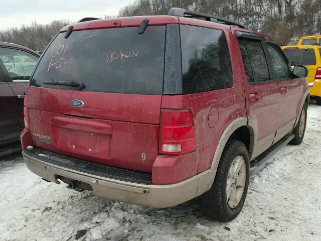 1FMZU74W03UC14952 - 2003 FORD EXPLORER E RED photo 4