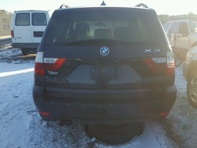 WBXPC93468WJ04531 - 2008 BMW X3 3.0SI BLUE photo 9