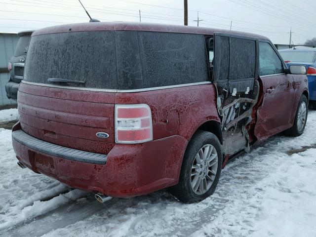 2FMGK5C83DBD00719 - 2013 FORD FLEX SEL أحمر صورة 4