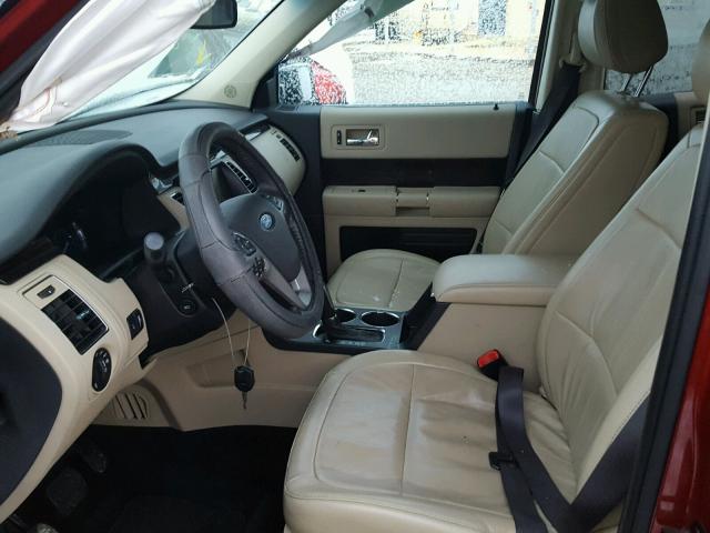 2FMGK5C83DBD00719 - 2013 FORD FLEX SEL أحمر صورة 5