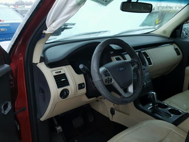 2FMGK5C83DBD00719 - 2013 FORD FLEX SEL أحمر صورة 9