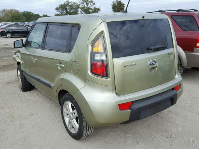 KNDJT2A28B7257263 - 2011 KIA SOUL + GREEN photo 3