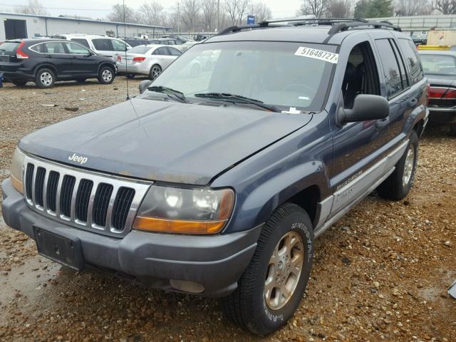 1J4GW48N6YC378283 - 2000 JEEP GRAND CHER BLUE photo 2