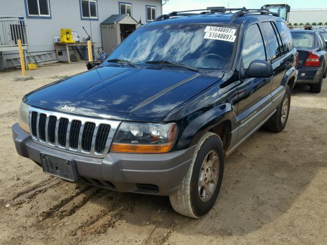 1J4GX48S11C648500 - 2001 JEEP GRAND CHER BLACK photo 2