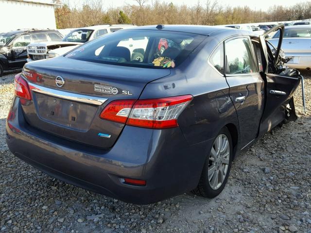 3N1AB7AP5EY248229 - 2014 NISSAN SENTRA S GRAY photo 4