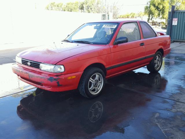 1N4EB32A0MC752220 - 1991 NISSAN SENTRA RED photo 2