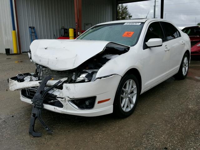 3FAHP0JA5CR135149 - 2012 FORD FUSION SEL WHITE photo 2