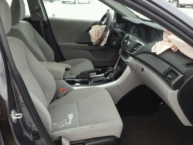 1HGCR2F36DA157095 - 2013 HONDA ACCORD LX GRAY photo 5