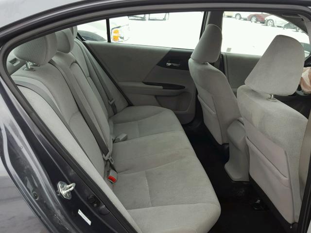 1HGCR2F36DA157095 - 2013 HONDA ACCORD LX GRAY photo 6