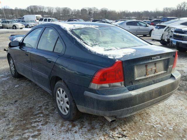 YV1RS61R022199411 - 2002 VOLVO S60 GREEN photo 3