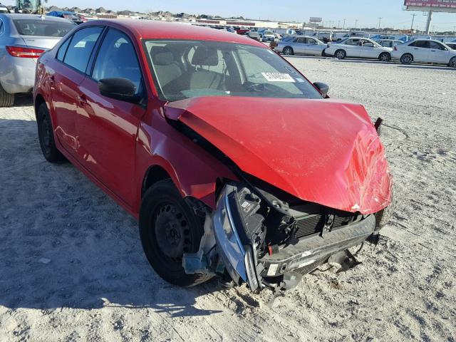 3VW2K7AJ1BM392907 - 2011 VOLKSWAGEN JETTA BASE RED photo 1