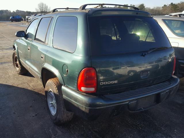 1B4HR28Z8YF249885 - 2000 DODGE DURANGO GREEN photo 3