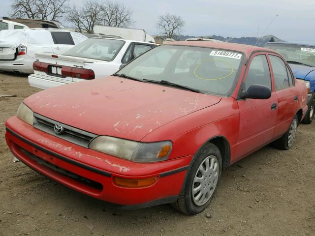 2T1AE04E0PC027100 - 1993 TOYOTA COROLLA RED photo 2